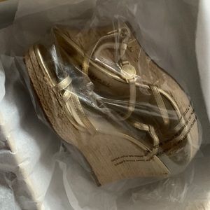 Micheal Kors Metallic Leather Wedges !